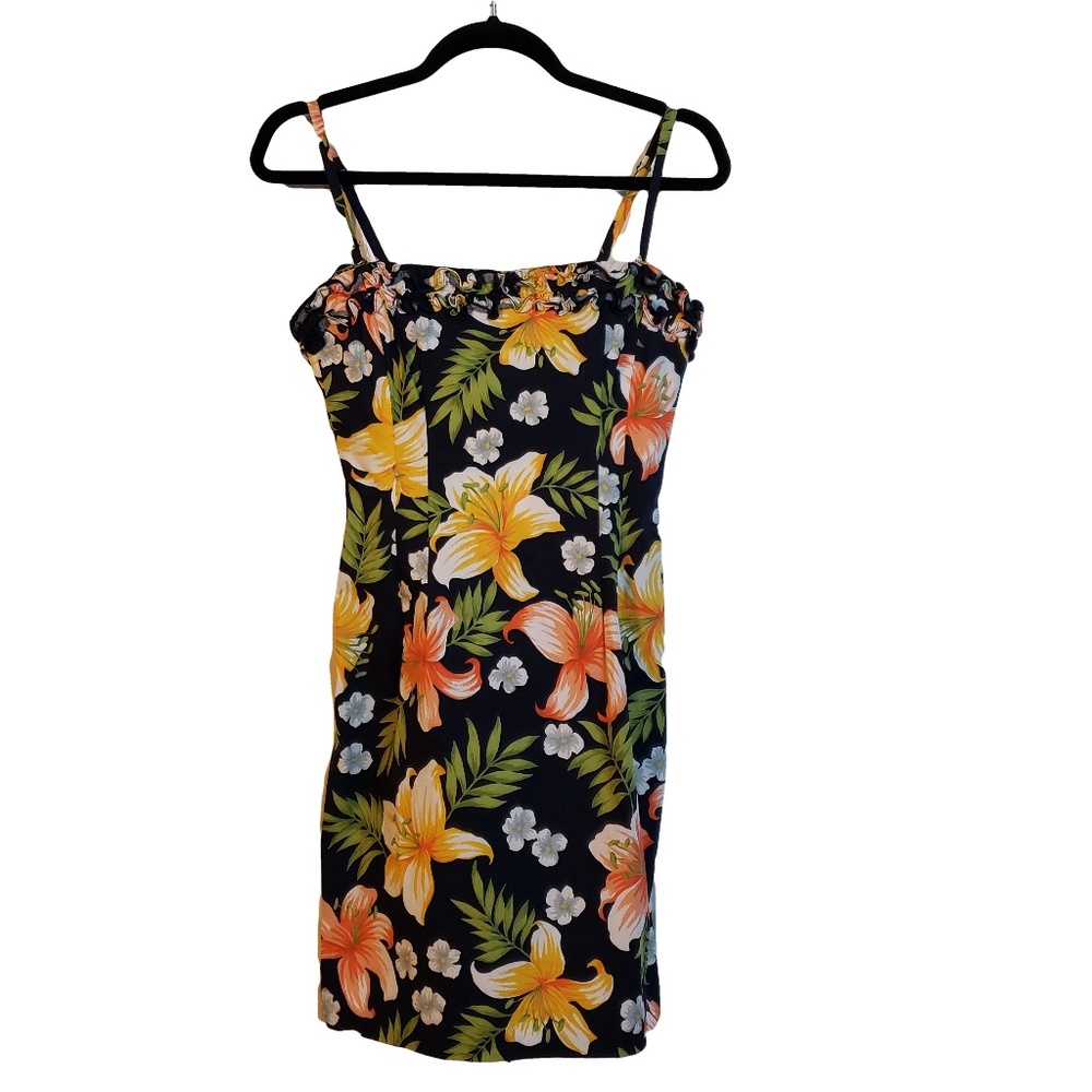 RALPH Ralph Lauren Navy Tropical Floral Dress 6